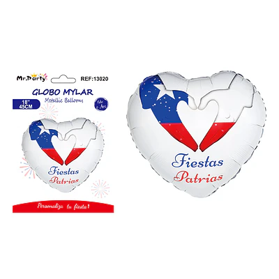 Globo metálico Fiestas Patrias 45cm
