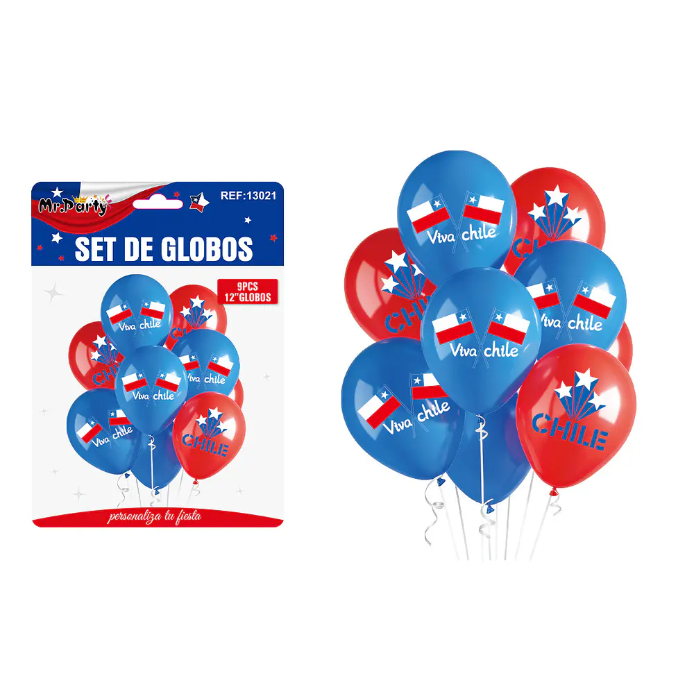 Set de globos de Fiestas Patrias 9pcs