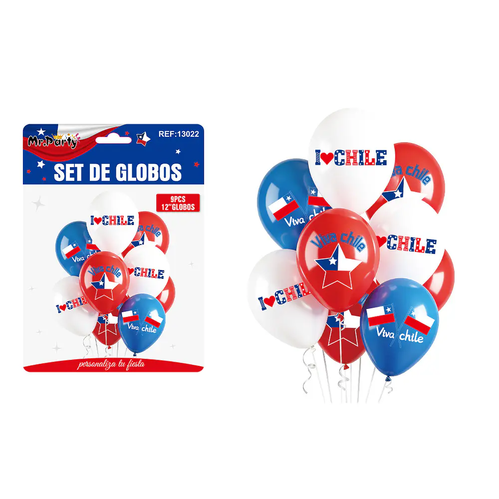 Set de globos de Fiestas Patrias 9pcs