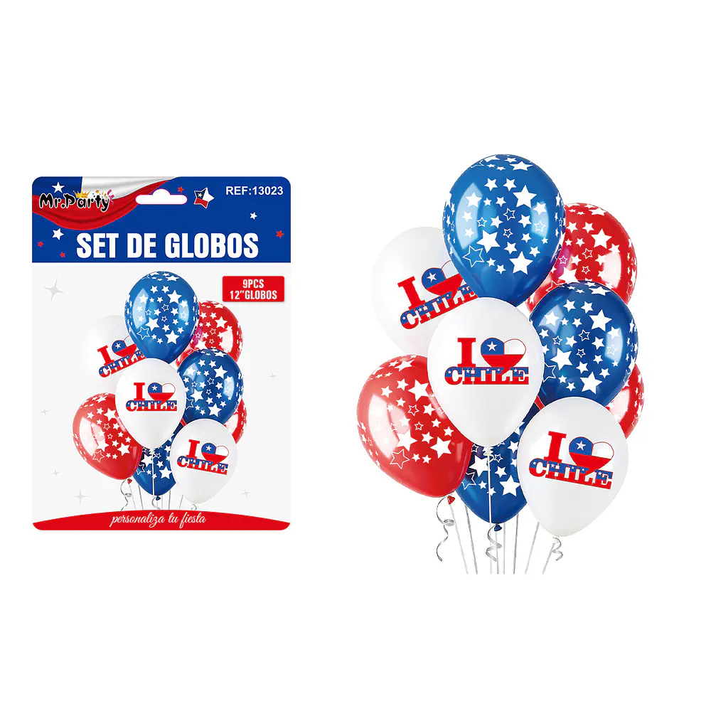 Set de globos de Fiestas Patrias 9pcs