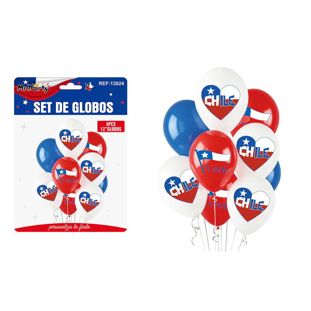 Set de globos de Fiestas Patrias 9pcs