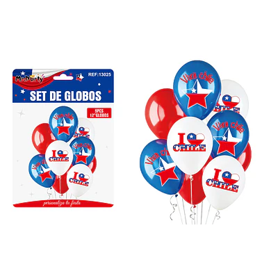 Set de globos de Fiestas Patrias 9pcs
