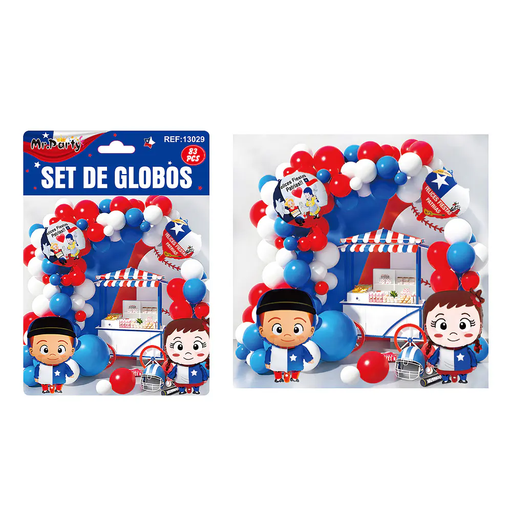 Set grande de globos de Fiestas Patrias 83pcs