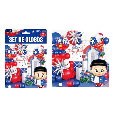 Set grande de globos de Fiestas Patrias 76pcs