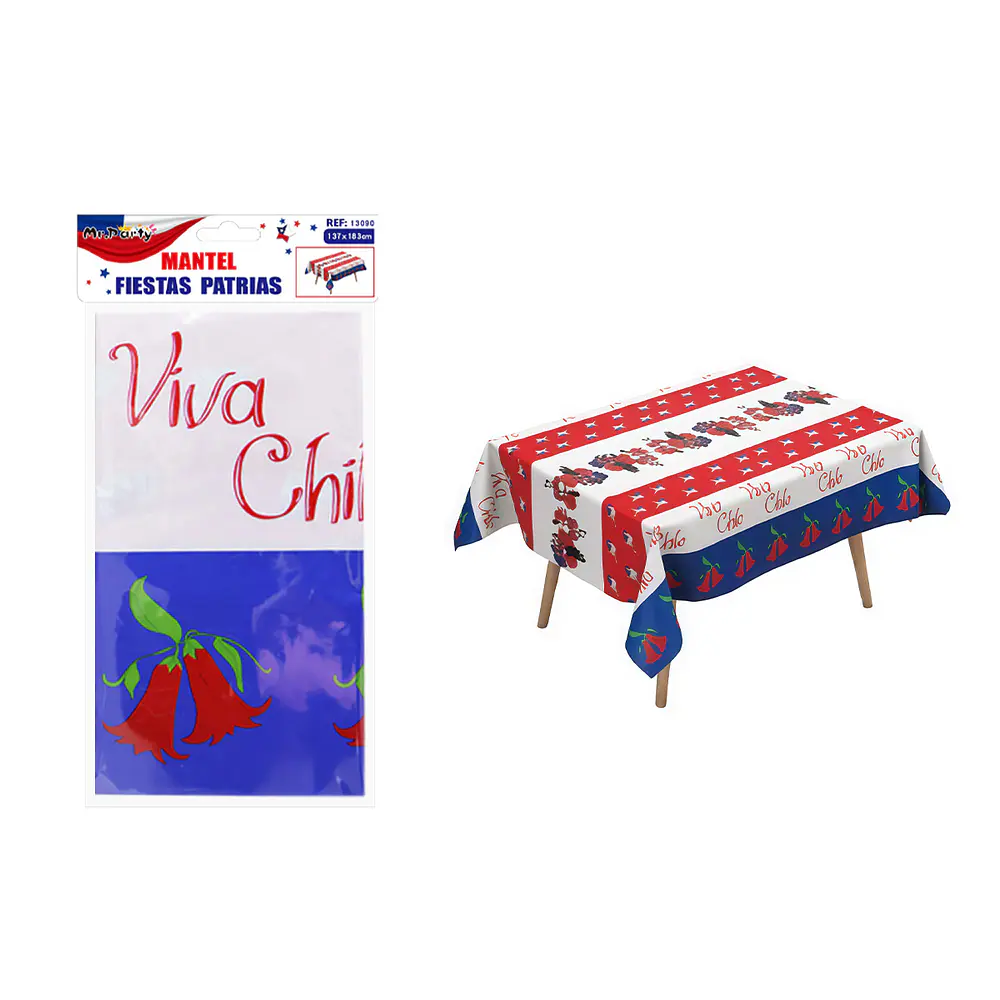 Mantel perlado de Fiestas Patrias 137*183cm