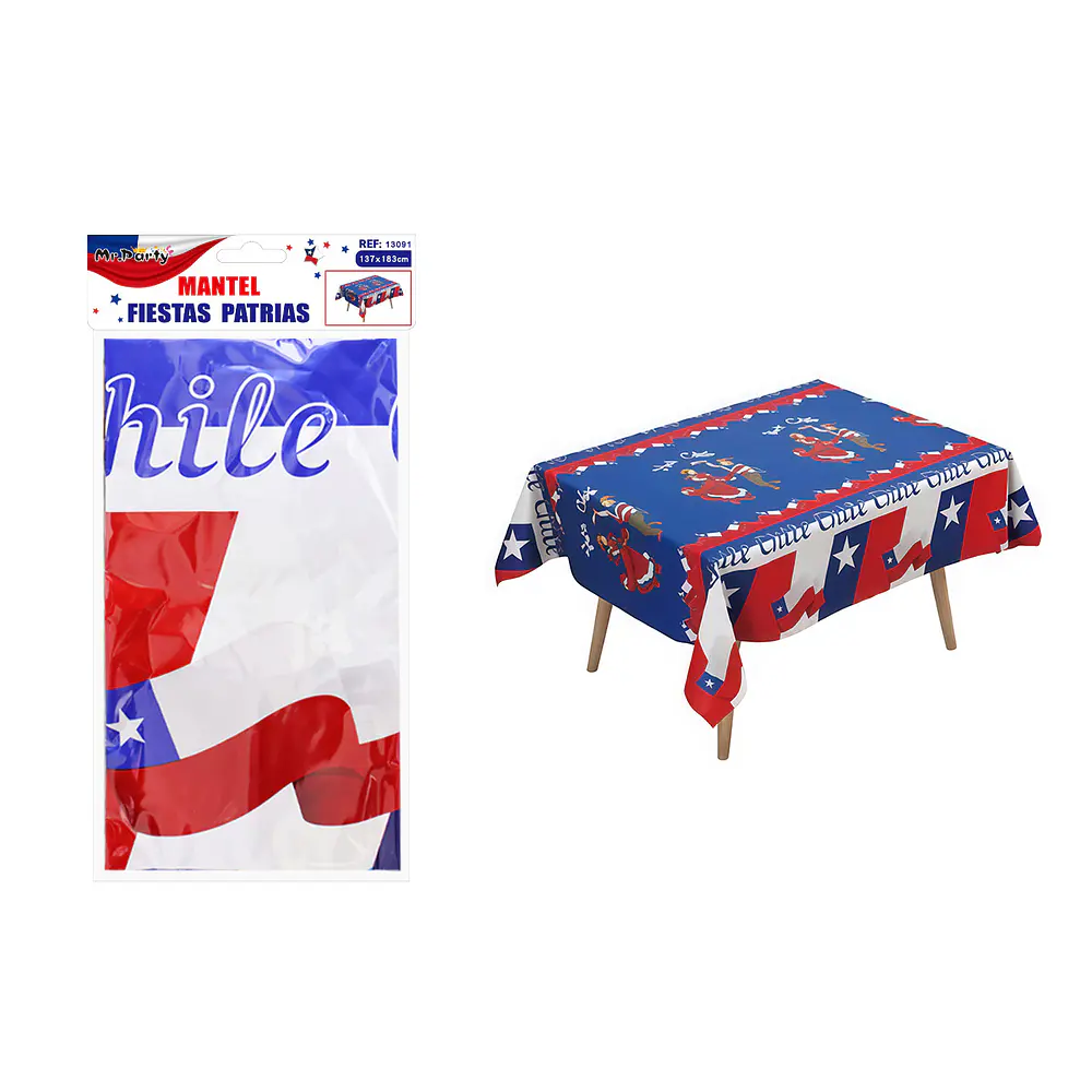 Mantel perlado de Fiestas Patrias 137*183cm