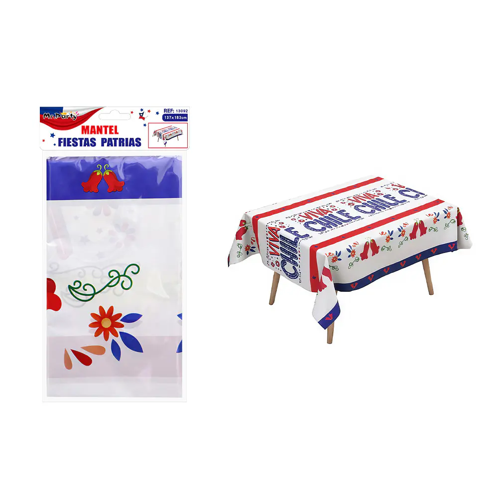 Mantel perlado de Fiestas Patrias 137*183cm