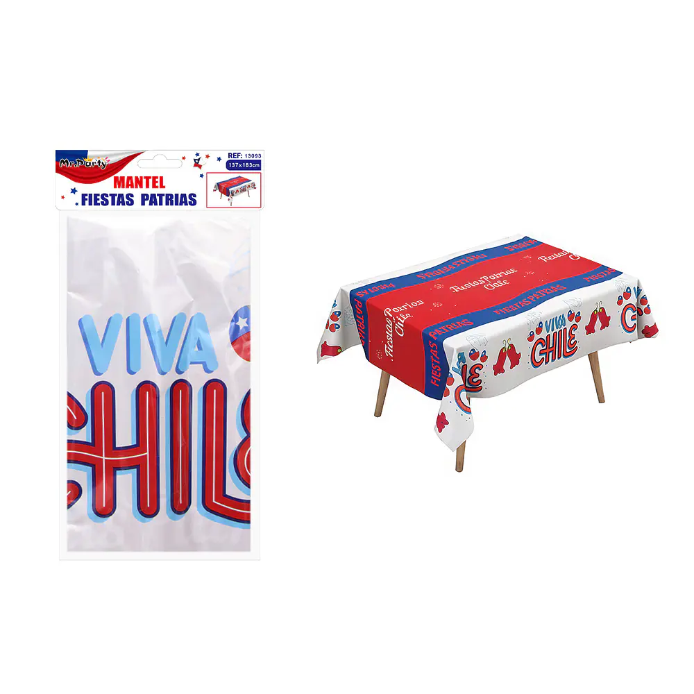 Mantel perlado de Fiestas Patrias 137*183cm