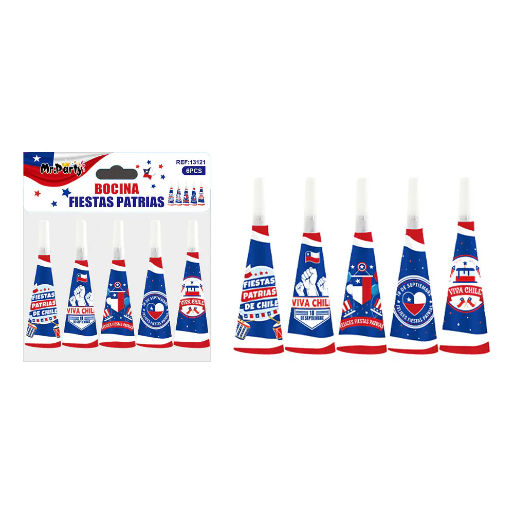 Cornetas de Fiestas Patrias 6pcs