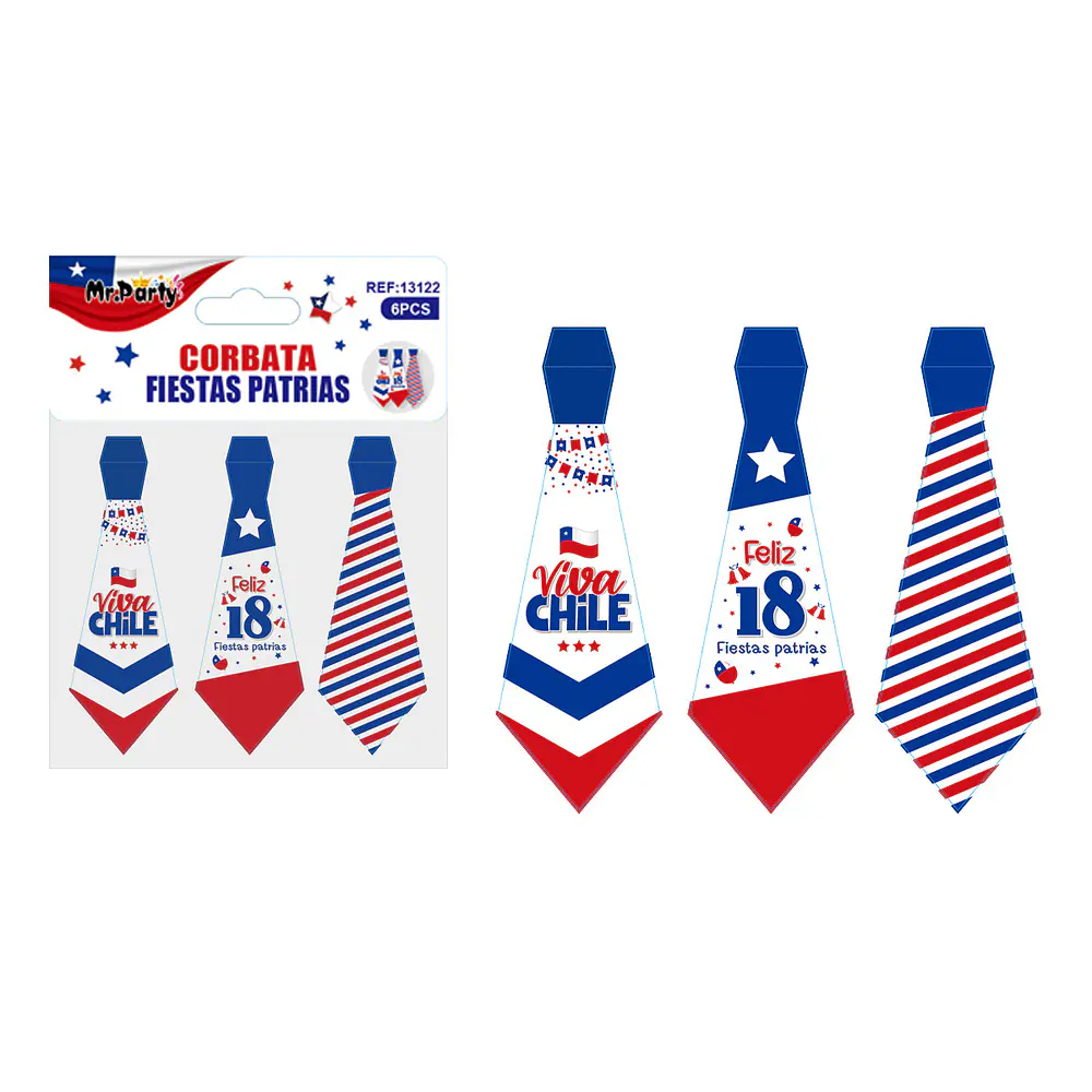 Corbatas de Fiestas Patrias 6pcs