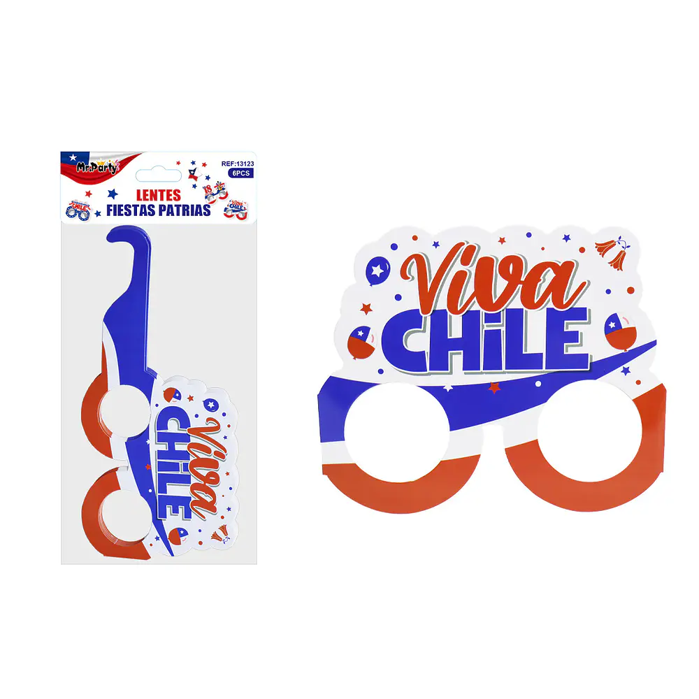 Lentes de Fiestas Patrias 6pcs