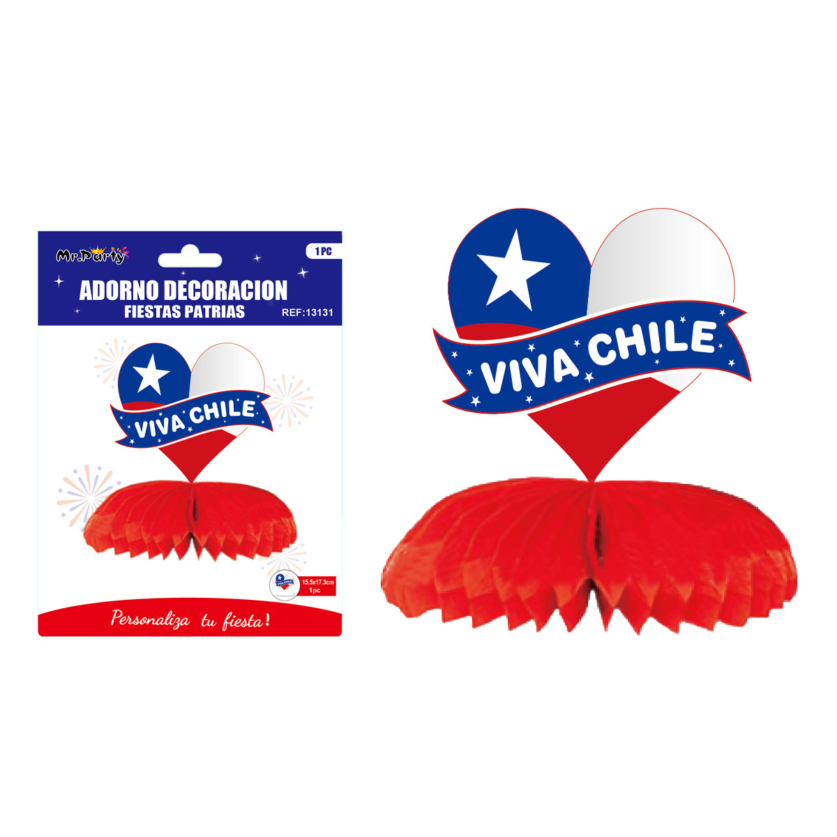 Adorno Pelota Colgante Fiestas Patrias 20cm