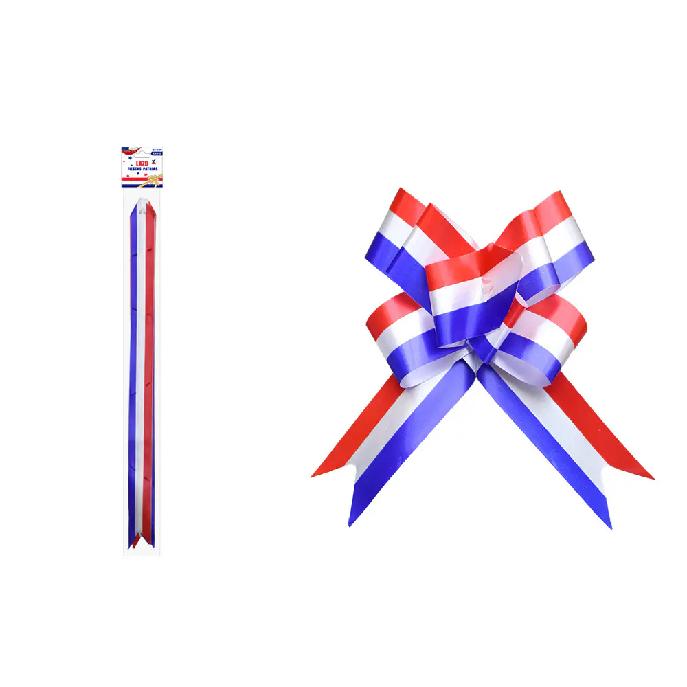 Lazos diseño Bandera de Chile 8pcs