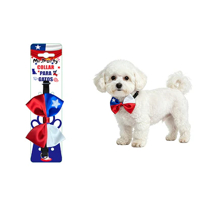 Collar Fiestas Patrias con humita para mascotas 1.0*30cm