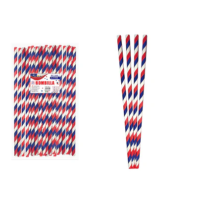 Bombillas con espiral tricolor 20cm 100pcs