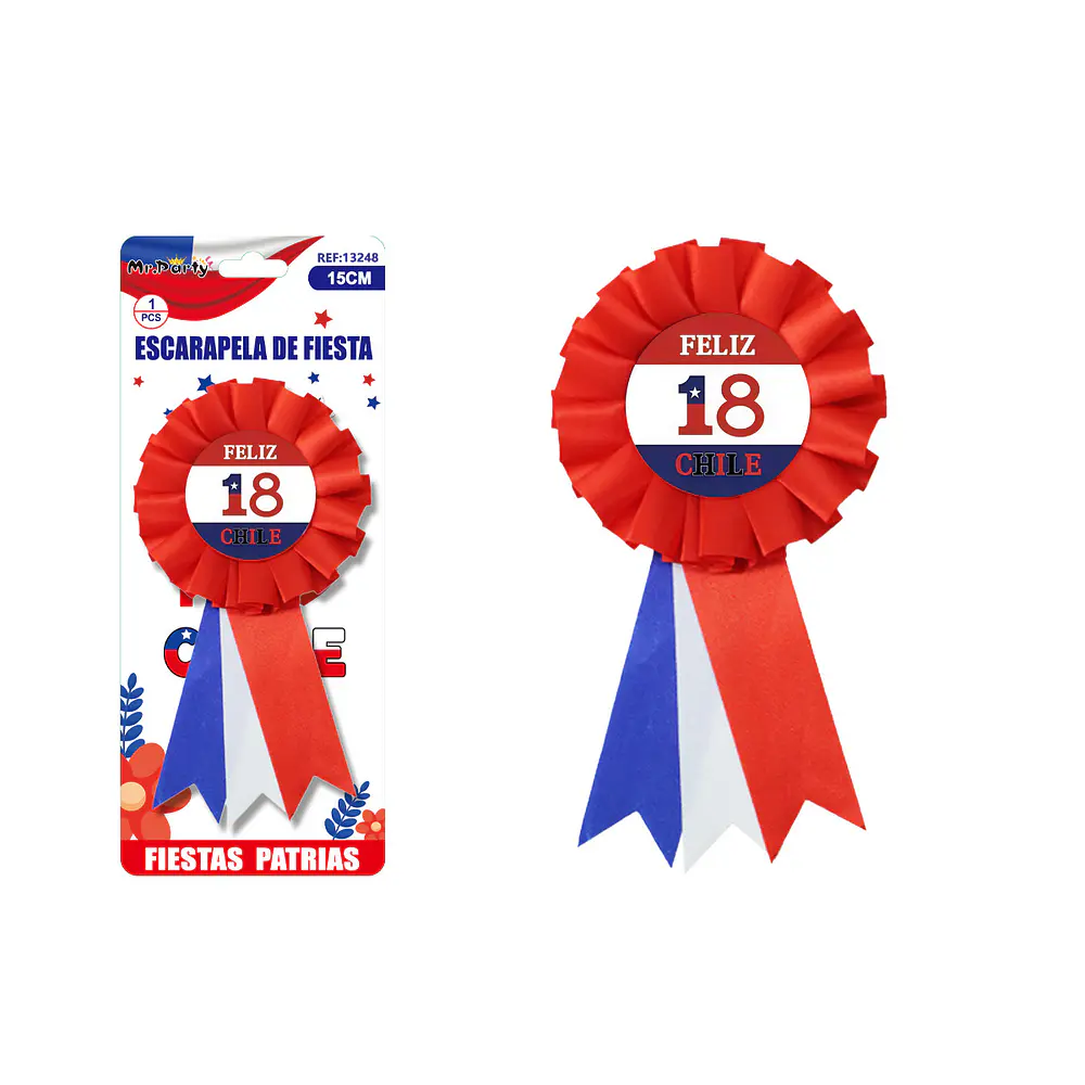 Escarapela Fiestas Patrias 15cm
