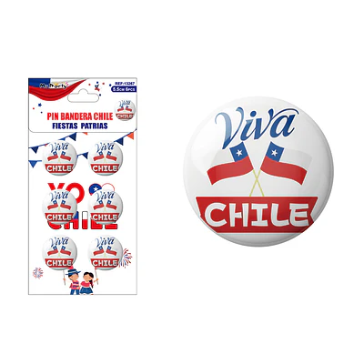 Chapitas de Fiestas Patrias 5.5cm 6pcs