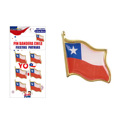 Pin de Fiestas Patrias 2.2*2.2cm 6pcs