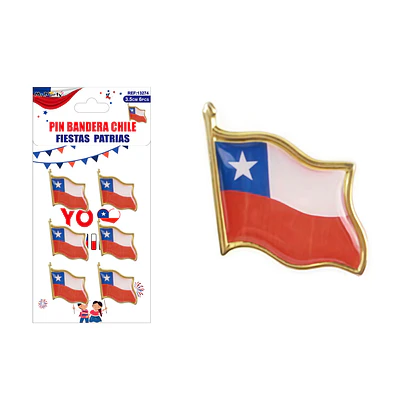 Pin de Fiestas Patrias 3.5*3.5cm 6pcs