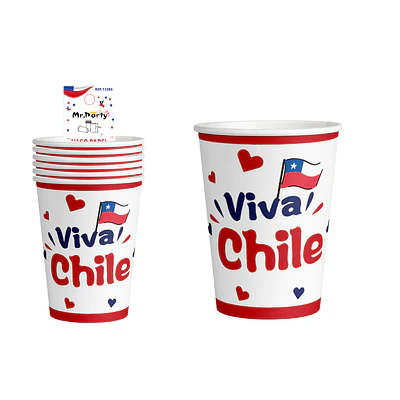 Vasos de cartón Fiestas Patrias 7*8.5cm 6pcs