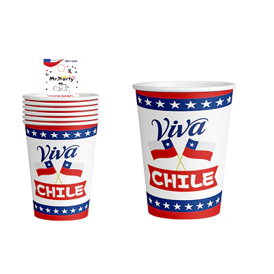 Vasos de cartón Fiestas Patrias 7*8.5cm 6pcs