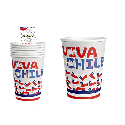 Vasos de cartón Fiestas Patrias 7*8.5cm 6pcs