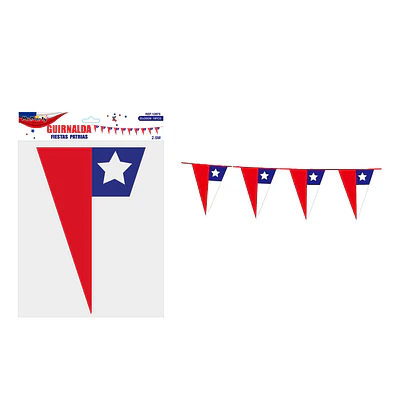 Guirnalda de Banderas de Chile 20*28cm 10pcs