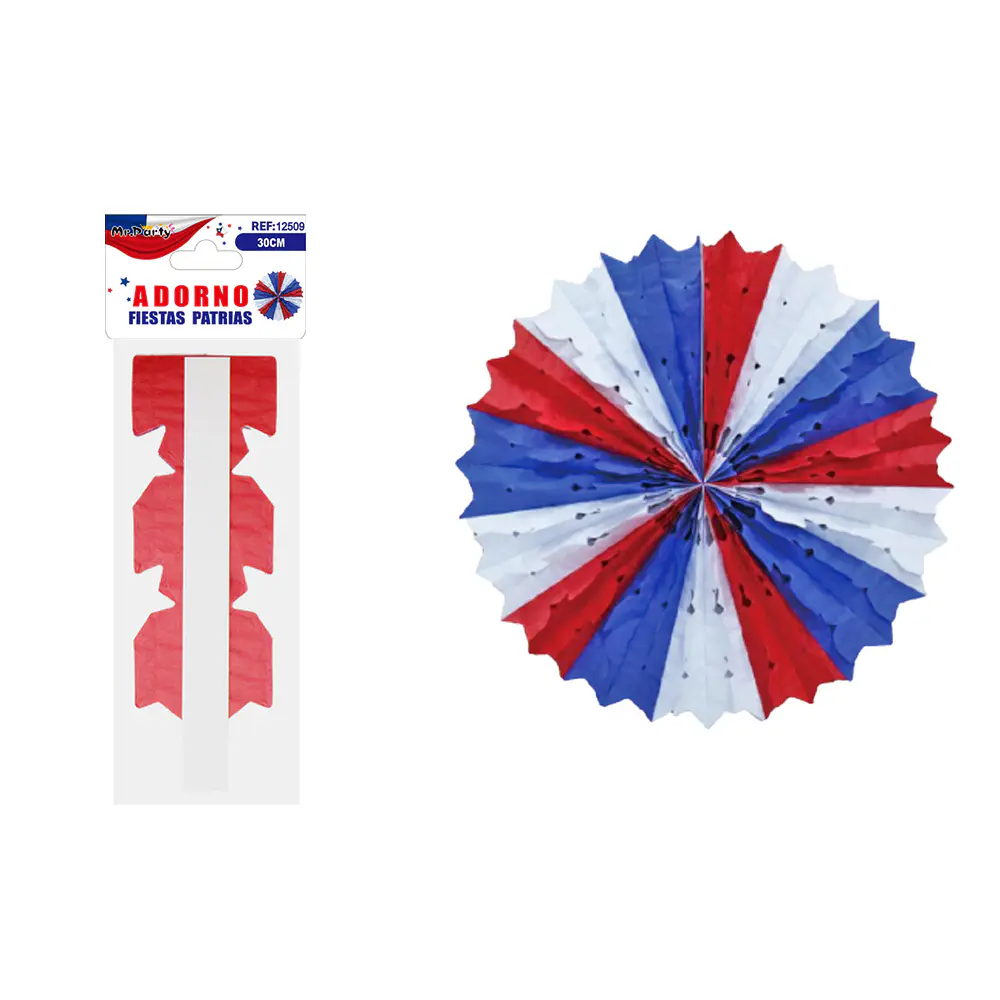 Adorno abanico colgante Fiestas Patrias 30cm