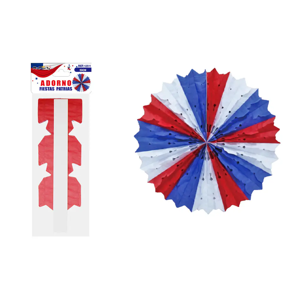 Adorno abanico colgante Fiestas Patrias 50cm