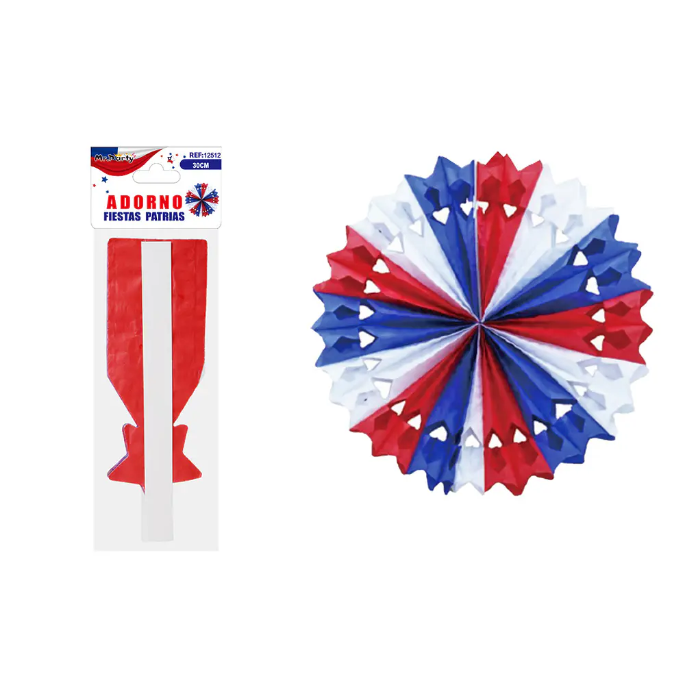 Adorno abanico colgante Fiestas Patrias 30cm