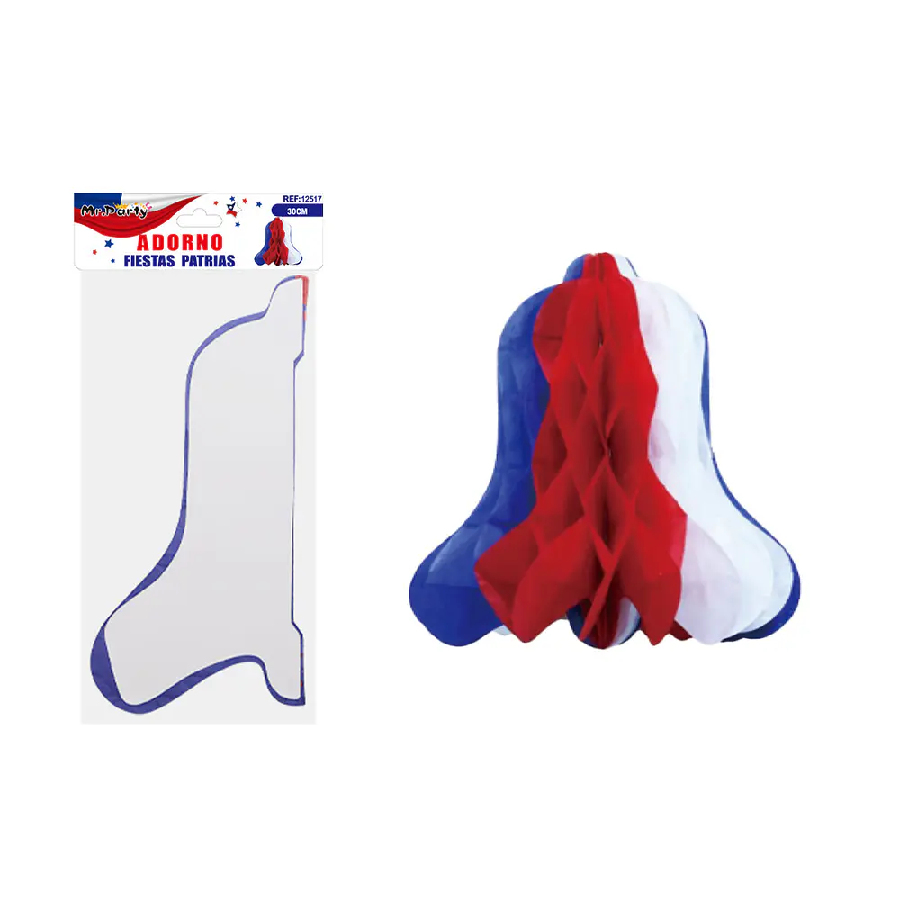 Adorno Fiestas Patrias campana colgante 30cm
