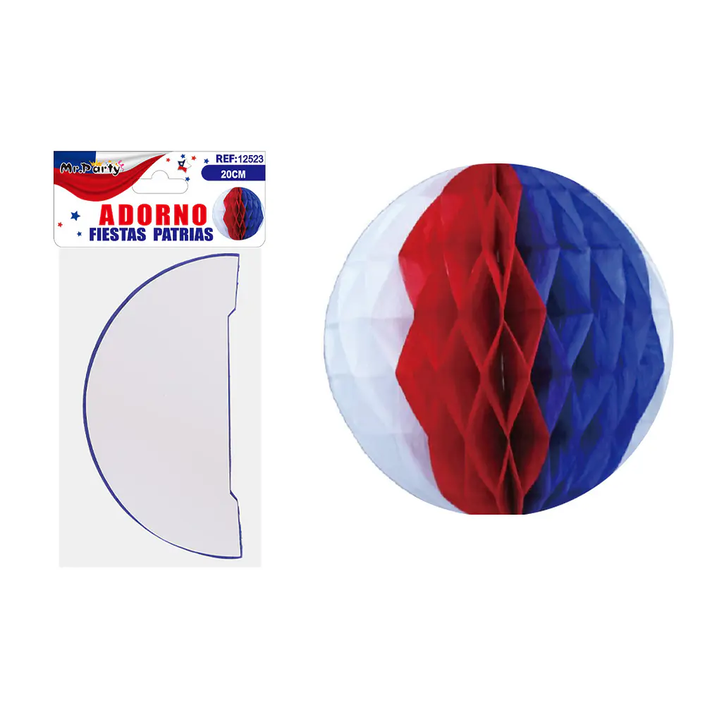 Adorno Fiestas Patrias pelota colgante 20cm
