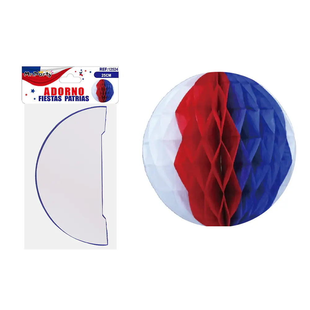 Adorno Fiestas Patrias pelota colgante 25cm