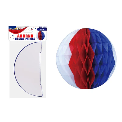 Adorno Fiestas Patrias pelota colgante 25cm