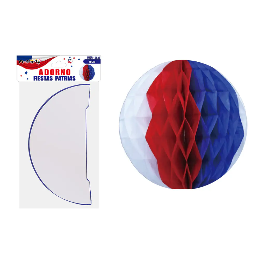 Adorno Fiestas Patrias pelota colgante 30cm