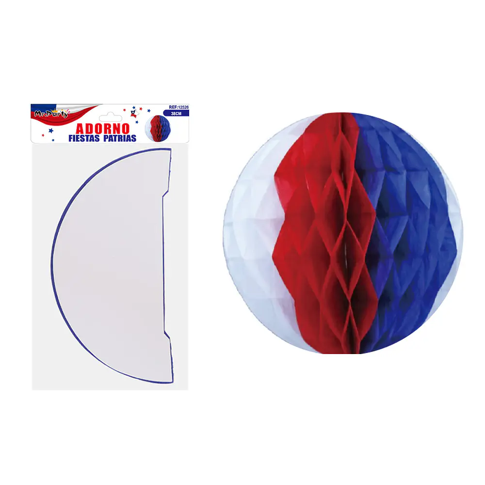 Adorno Fiestas Patrias pelota colgante 38cm