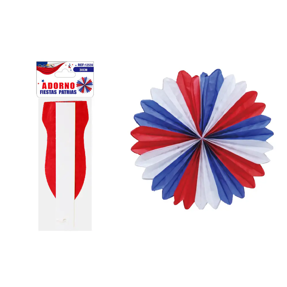 Adorno abanico colgante Fiestas Patrias 30cm