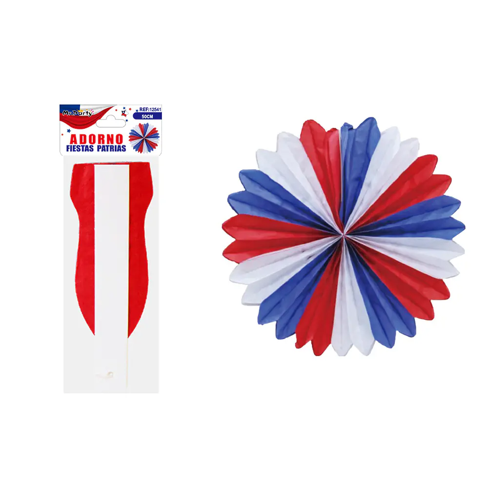 Adorno abanico colgante Fiestas Patrias 50cm