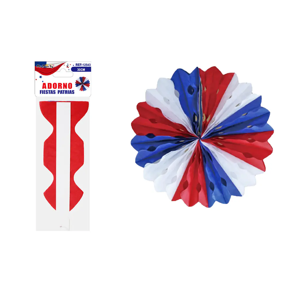 Adorno abanico colgante Fiestas Patrias 30cm