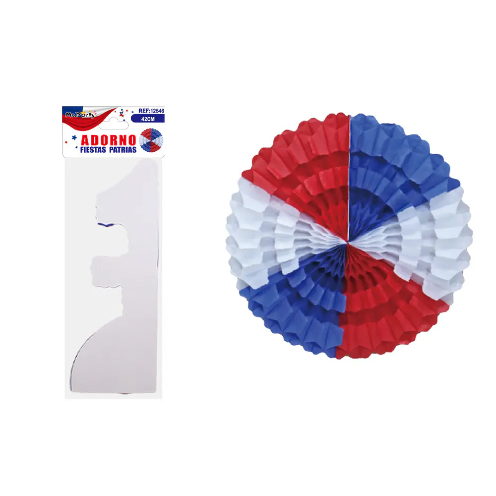Adorno abanico colgante Fiestas Patrias 42cm