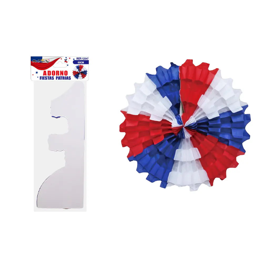 Adorno abanico colgante Fiestas Patrias 60cm