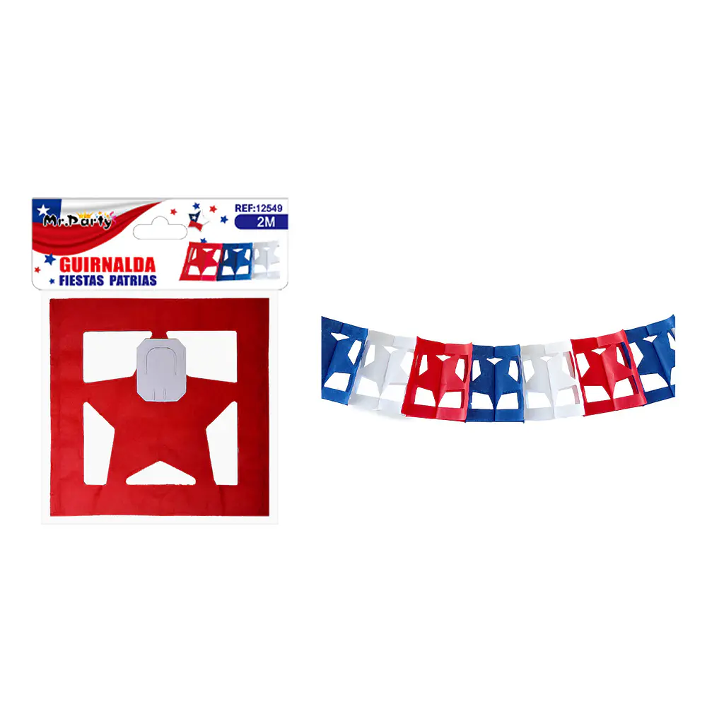 Guirnalda de papel Fiestas Patrias 2m
