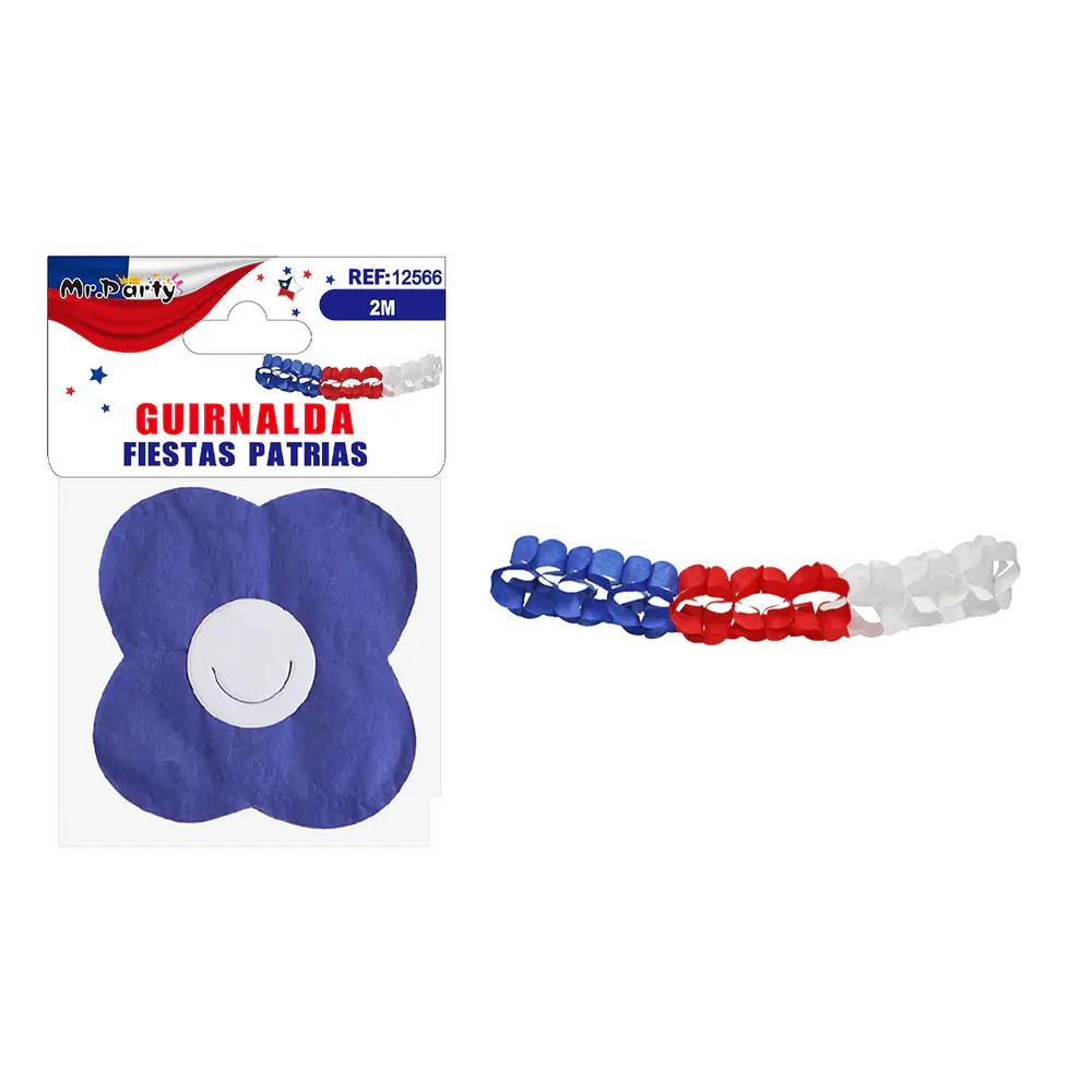 Guirnalda de papel Fiestas Patrias 10cm*10cm*2m