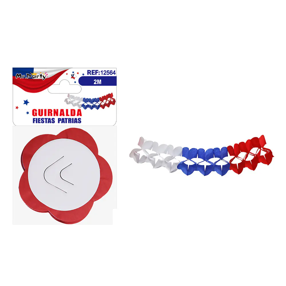 Guirnalda de papel Fiestas Patrias 10cm*10cm*2m