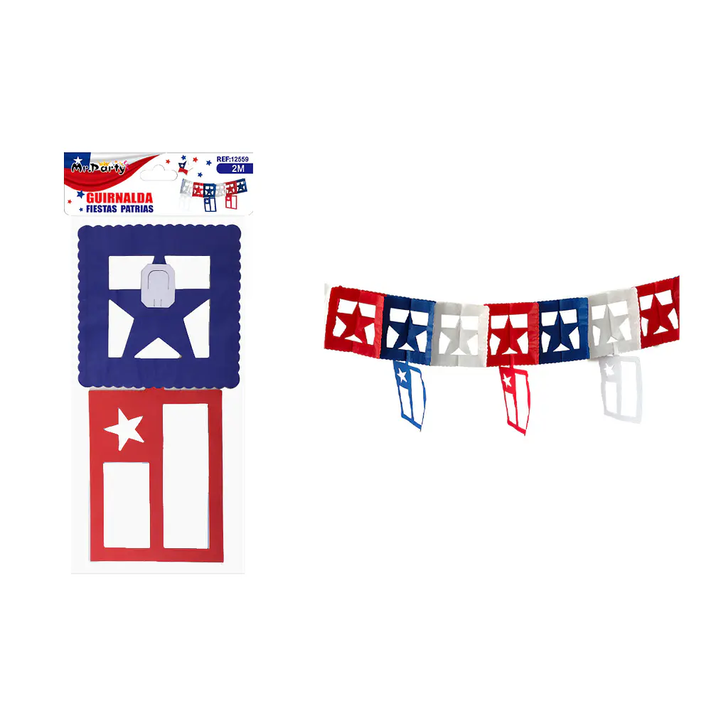 Guirnalda de papel Fiestas Patrias 2m