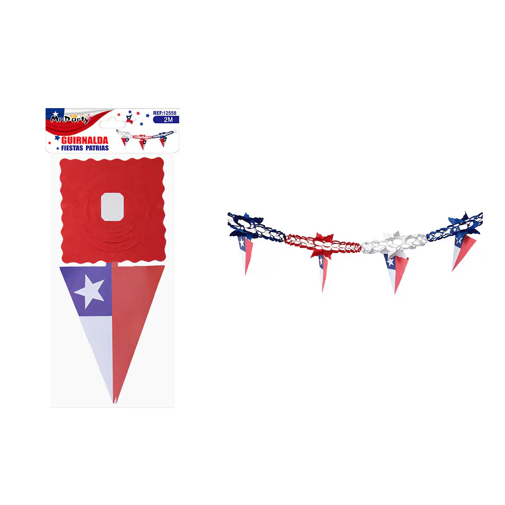 Guirnalda de papel Fiestas Patrias 2m
