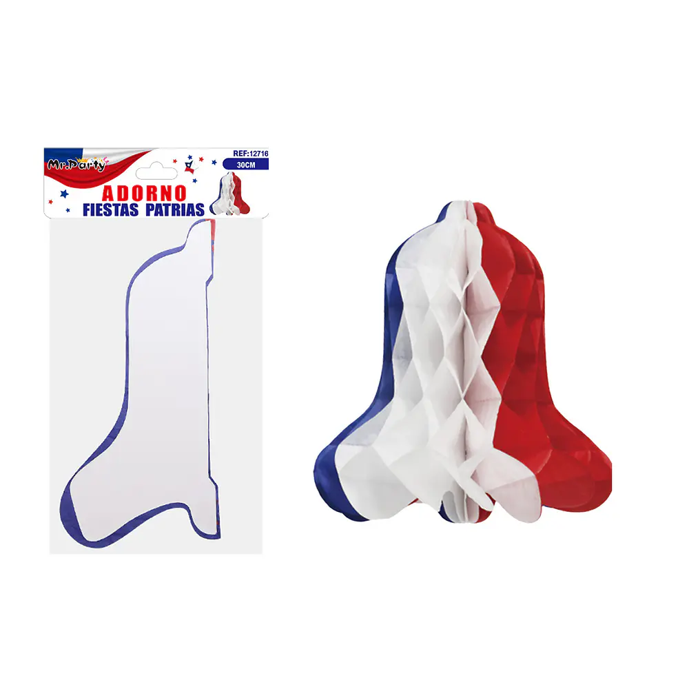 Adorno Fiestas Patrias campana colgante 30cm