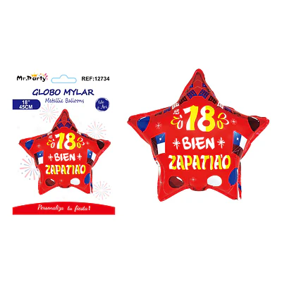 Globo metálico Fiestas Patrias 45cm