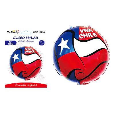 Globo metálico Fiestas Patrias 45cm