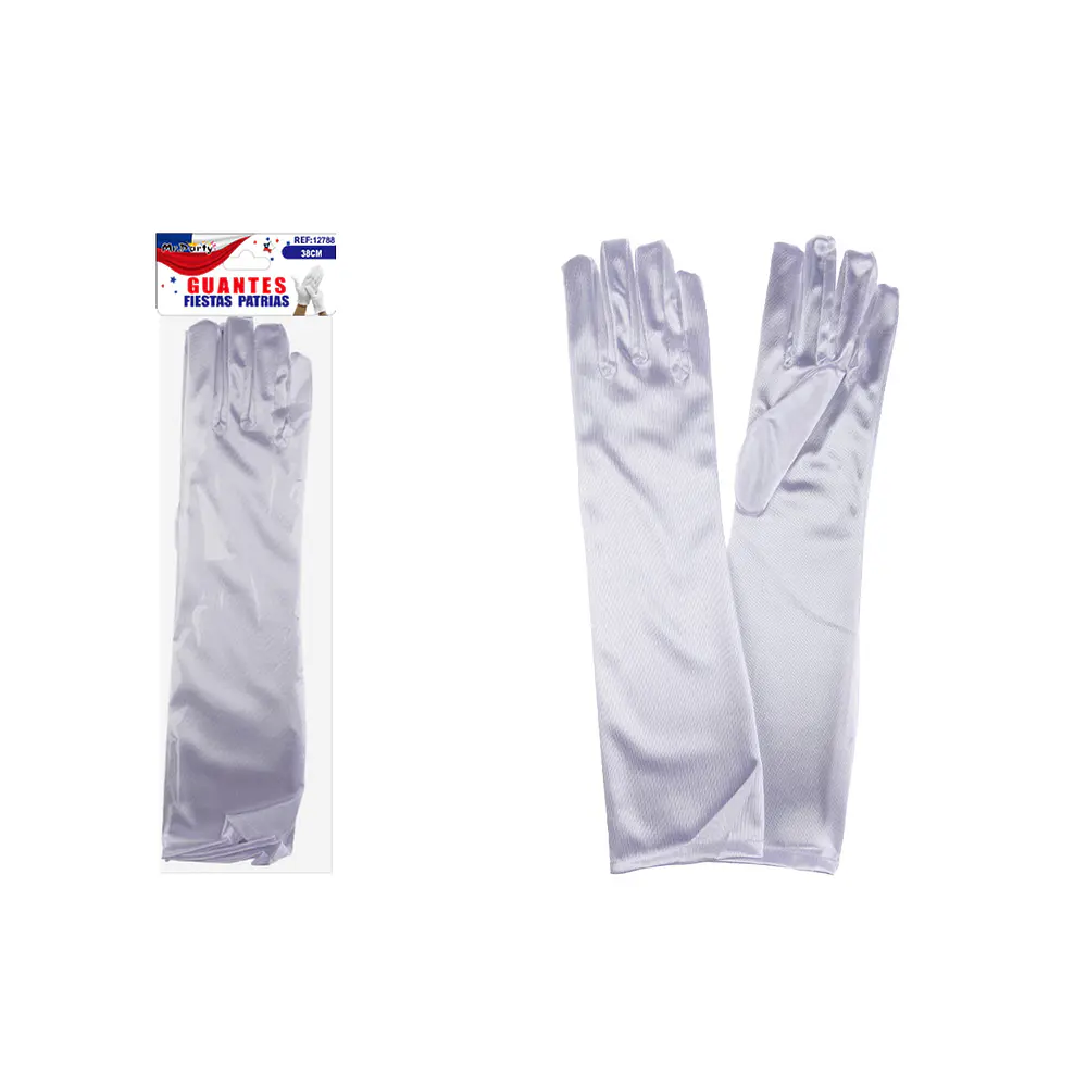 Guantes largo blanco de cotillón 38cm